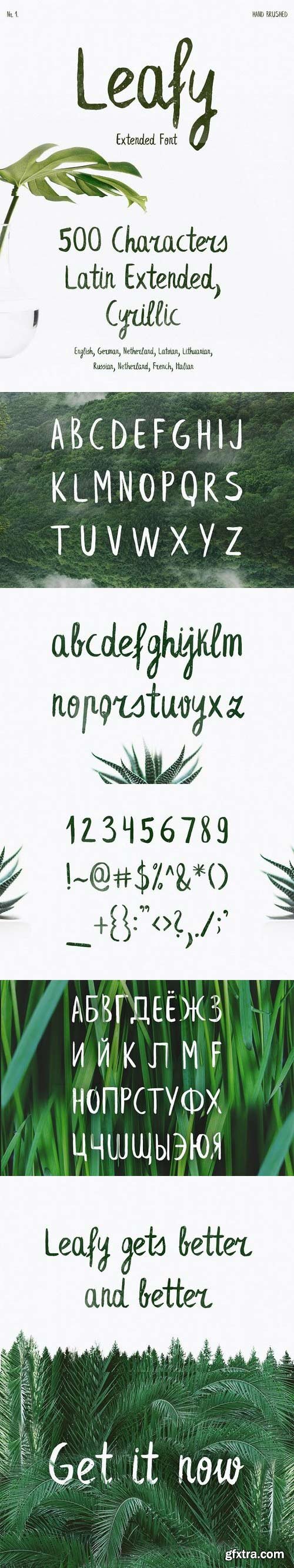 CM - Leafy Extended Brush Font 1241000