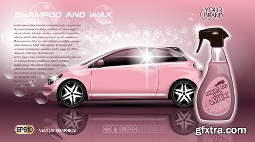 Promotional flyer car delivery futuristic car advertising 20 EPS