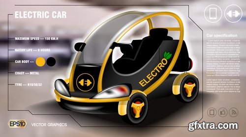 Promotional flyer car delivery futuristic car advertising 20 EPS