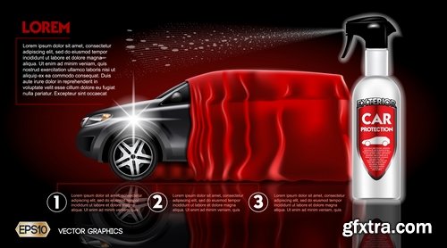 Promotional flyer car delivery futuristic car advertising 20 EPS