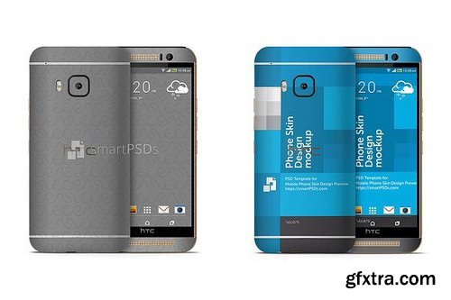 CM - HTC One M9 Mobile Skin Case Mockup 1286635