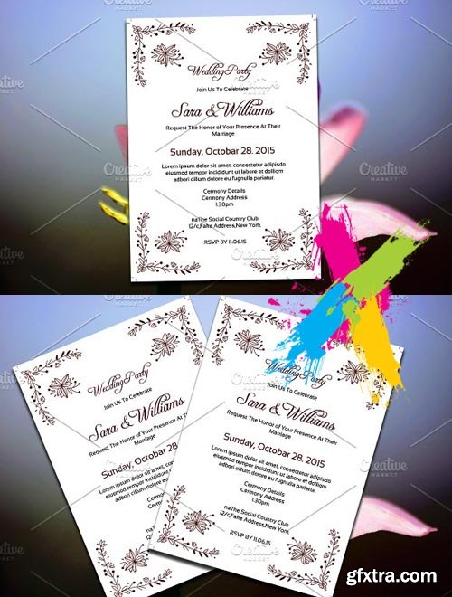 CM - Wedding Invitation Card Template 1410507