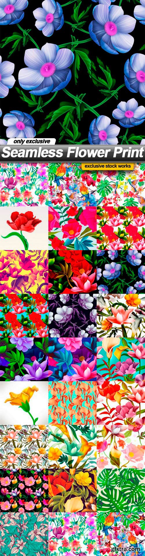 Seamless Flower Print - 25 EPS