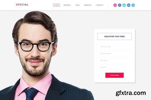 finance Landing Page Psd Template