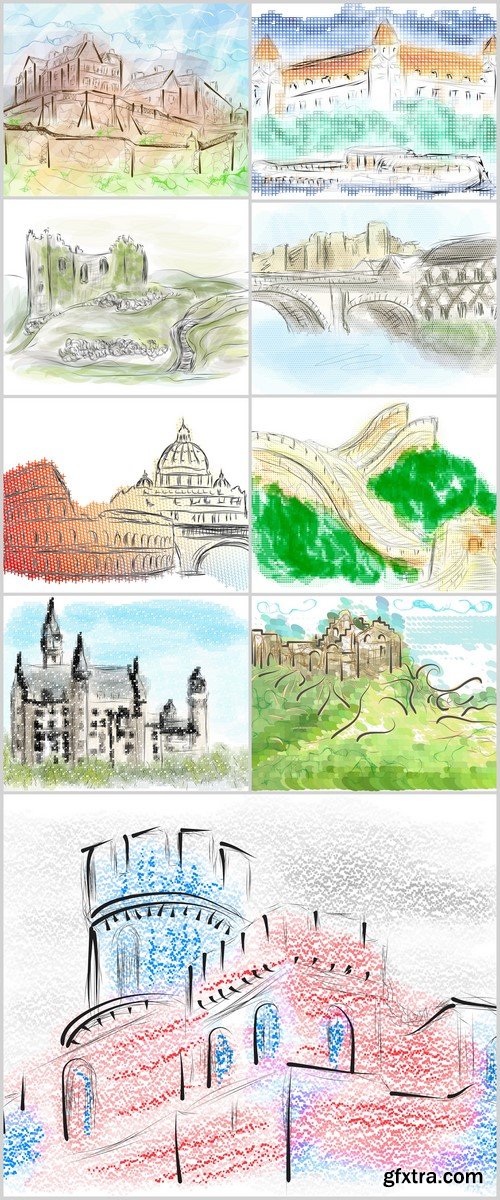 europe city vector illustration 9X EPS