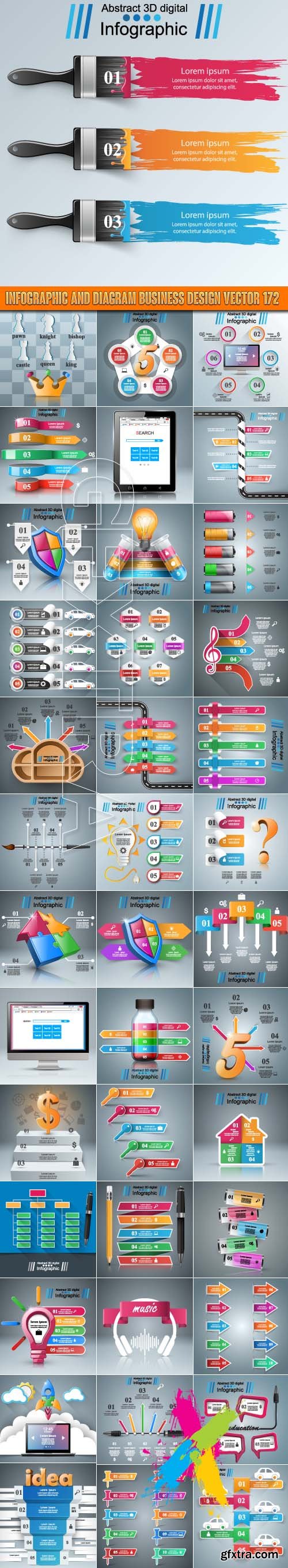 Infographic and diagram business design vector 172