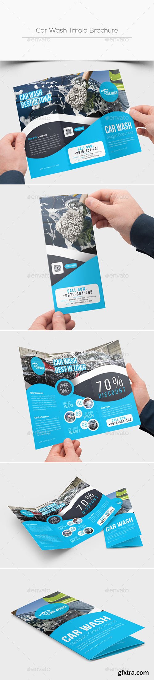 Graphicriver - Car Wash Trifold Brochure 20129786