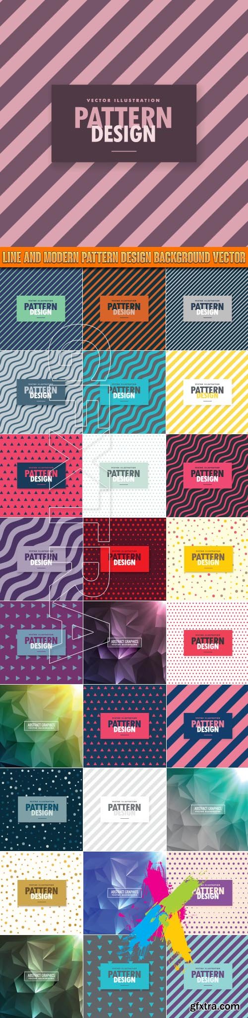 Line and modern pattern design background vector