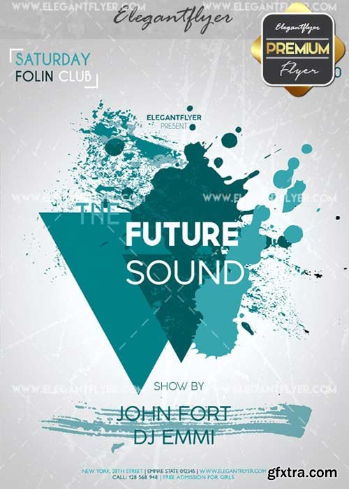 The Future Sound V33 Flyer PSD Template + Facebook Cover