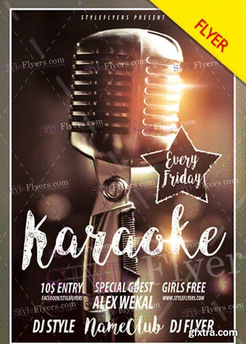 Karaoke V32 Flyer PSD Template