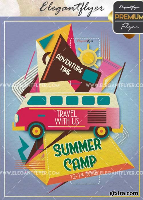 Summer Camp V27 Flyer PSD Template + Facebook Cover