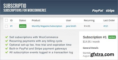 CodeCanyon - Subscriptio v2.3.8 - WooCommerce Subscriptions - 8754068