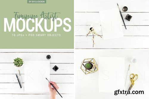 CreativeMarket Feminine Artist Instagram Mockups 1504209