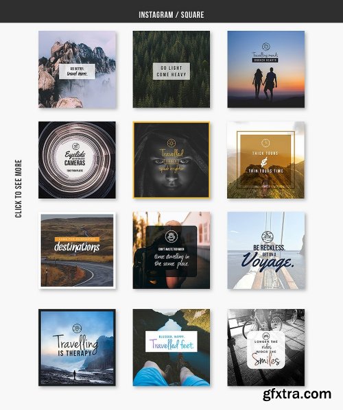 CreativeMarket TRAVEL - Social Media Pack 1054880