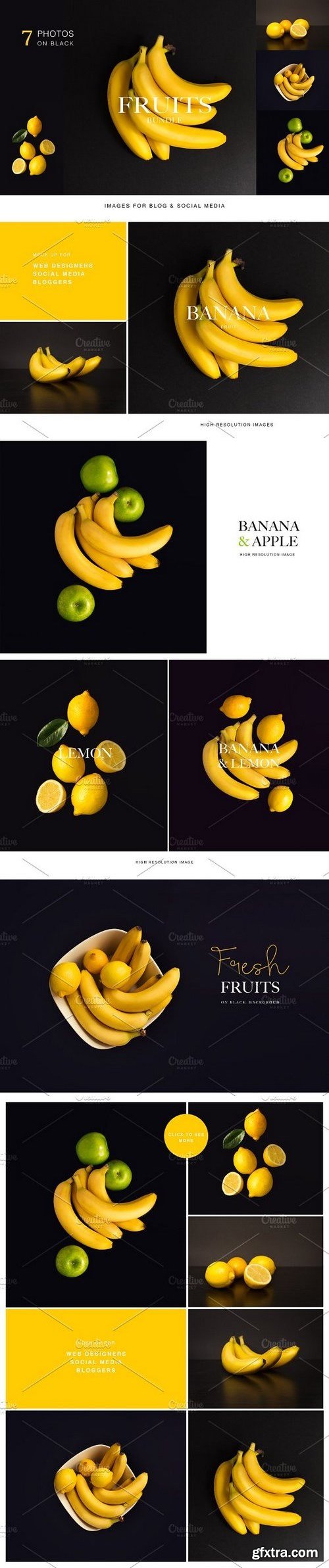 CM - Fruits on black background 1241020