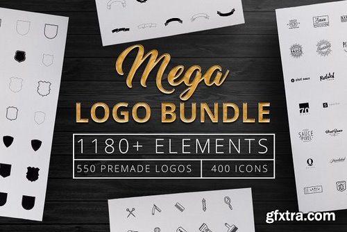 CM - 1180+ Mega Logo Bundle Creator Kit 1286628