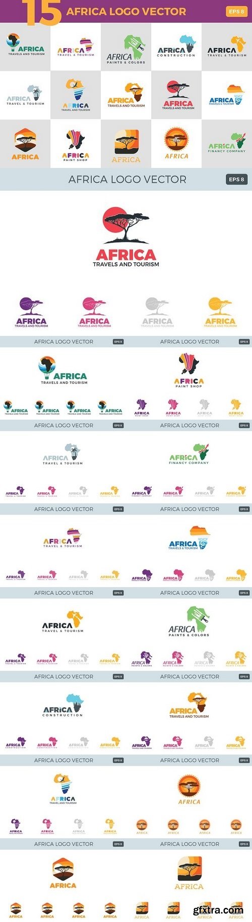 CM - 15 africa logo vector 1284786