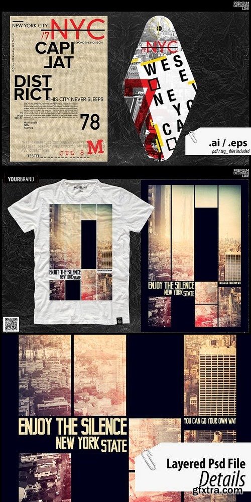 CM - New York City / T-Shirt Print 1309649