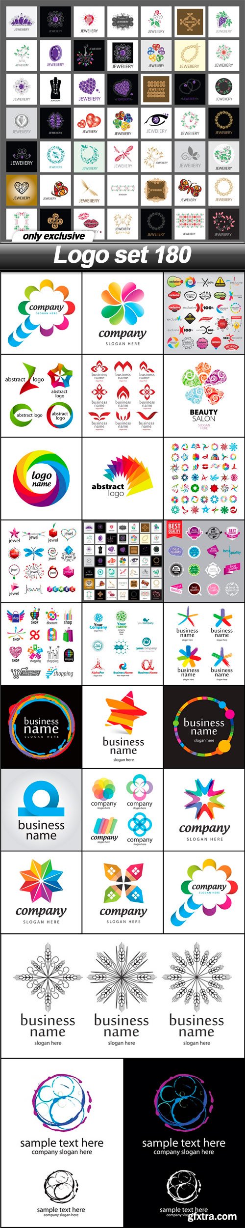 Logo set 180 - 25 EPS