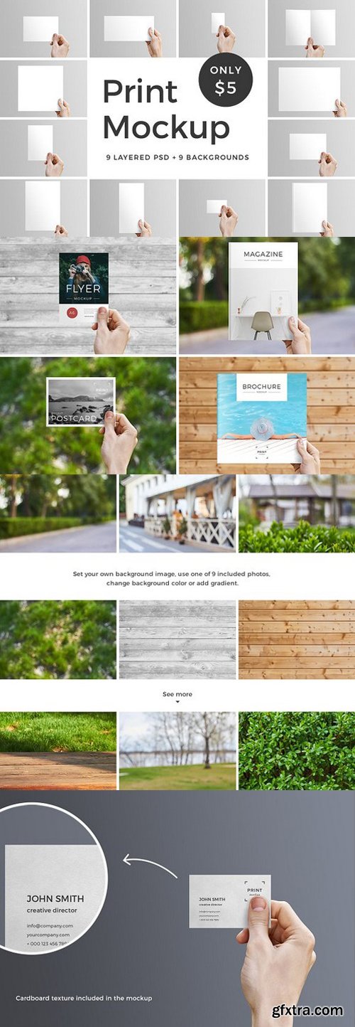 CM - Print Mockup: Flyer, Magazine, Card 1503916