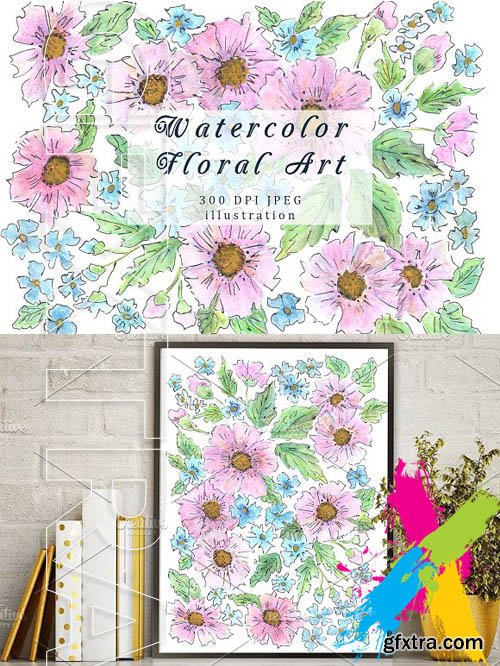 CM - Floral watercolor illustration 1592679