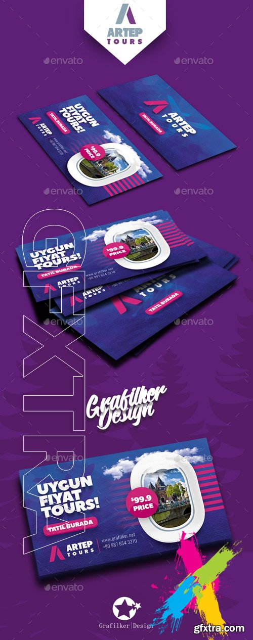 GR - Travel Tours Business Card Templates 20131753