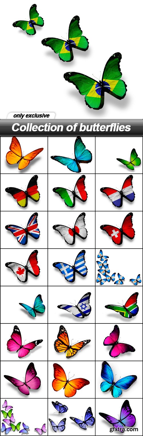 Collection of butterflies - 25 UHQ JPEG