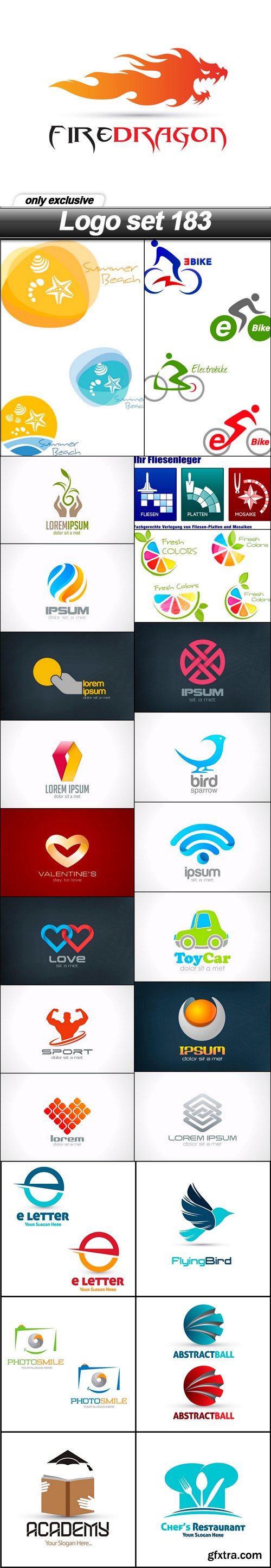 Logo set 183 - 25 EPS