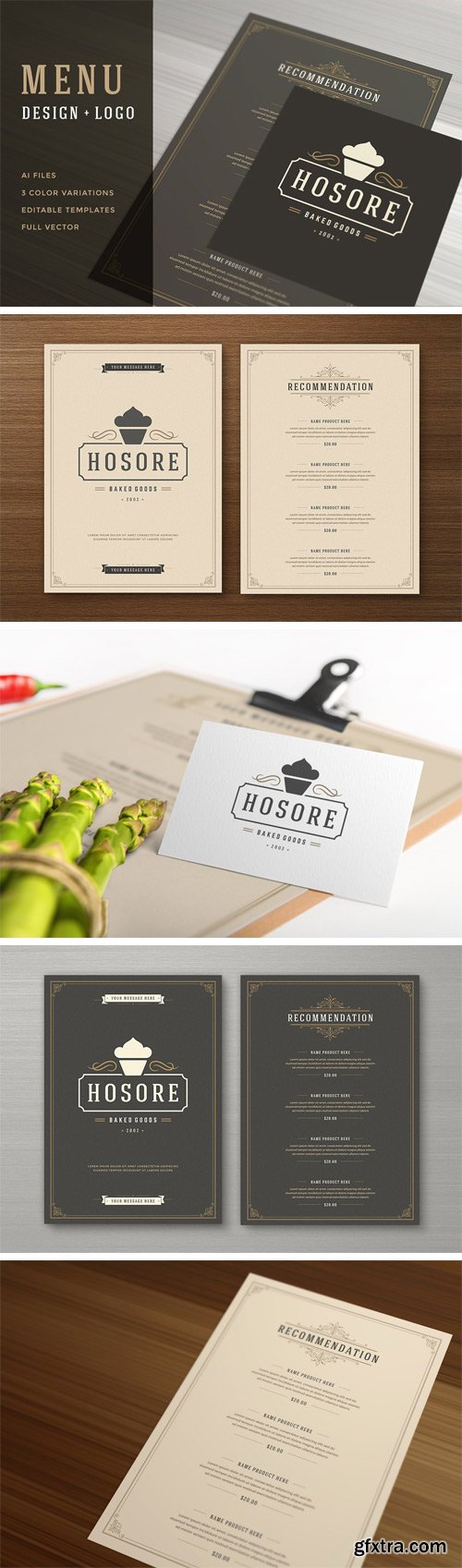 CM 1456118 - Restaurant Menu with Logo Design