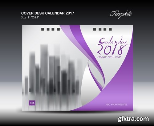 Calendar 2018 flyer banner board signboard advertising card 14 EPS