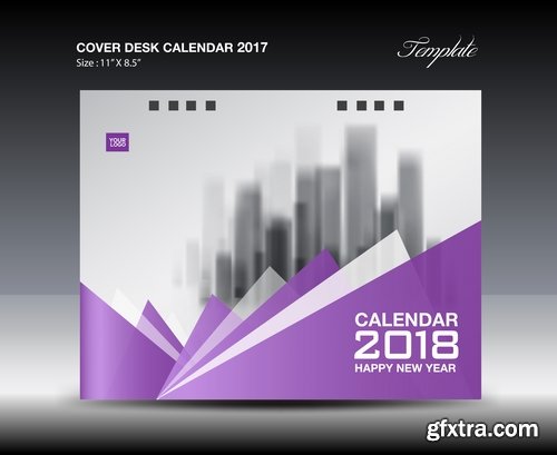 Calendar 2018 flyer banner board signboard advertising card 14 EPS