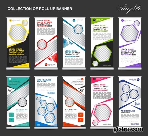 Advertising card flyer banner abstract background line tape 15 EPS