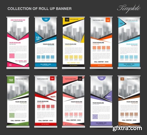 Advertising card flyer banner abstract background line tape 15 EPS