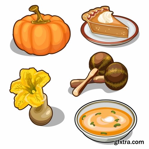 Food icon drawn drawing sweetness fruit vegetable ethnic set 25 EPS