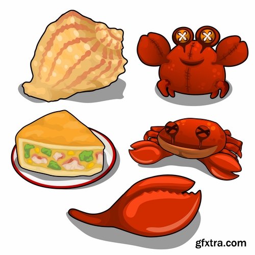 Food icon drawn drawing sweetness fruit vegetable ethnic set 25 EPS