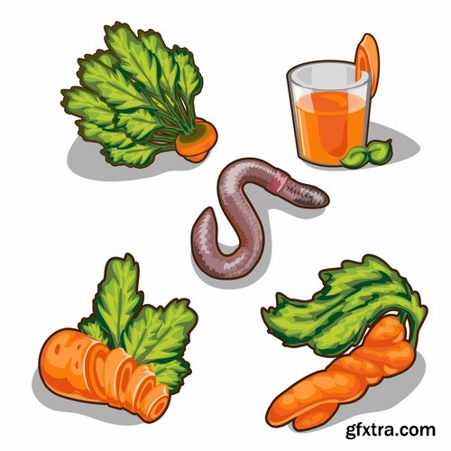 Food icon drawn drawing sweetness fruit vegetable ethnic set 25 EPS