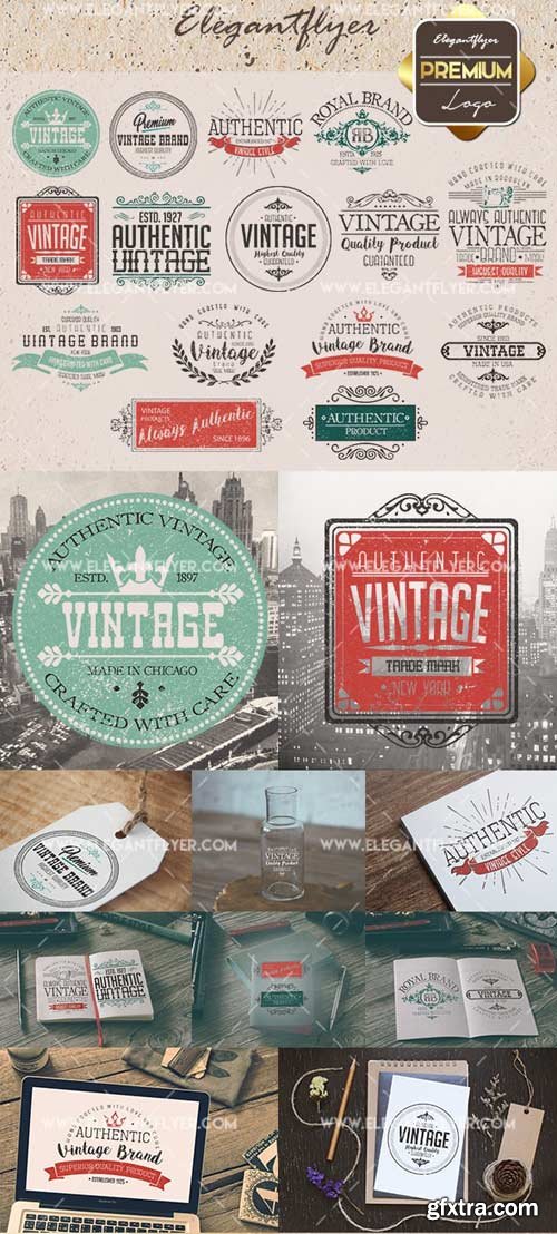 15 Vintage Logotypes V1 Premium Logo Template