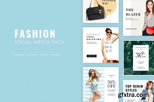 CreativeMarket Fashion Social Media Pack 1618367