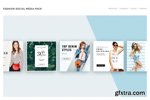 CreativeMarket Fashion Social Media Pack 1618367