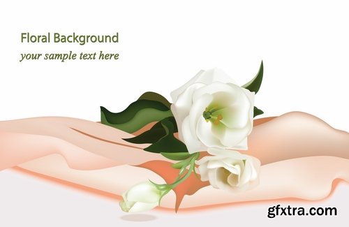 Flower rose background is advertising card card 17 EPS