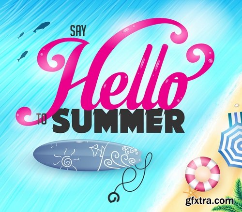 Summer flyer banner discount business card invitation card 20 EPS