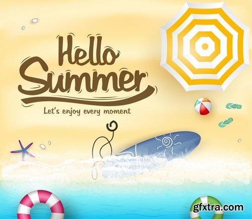 Summer flyer banner discount business card invitation card 20 EPS