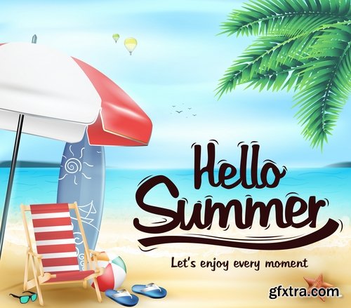 Summer flyer banner discount business card invitation card 20 EPS