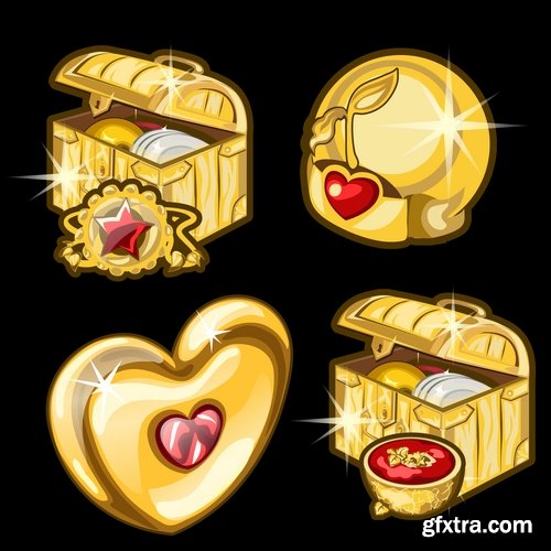 Icon gold item jewel 9 EPS