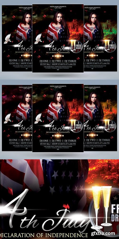 CM - 4th of July Flyer Templates 1559782