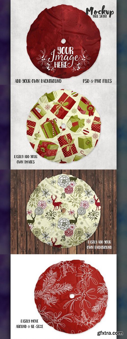 CM - Christmas tree skirt mockup 1519217