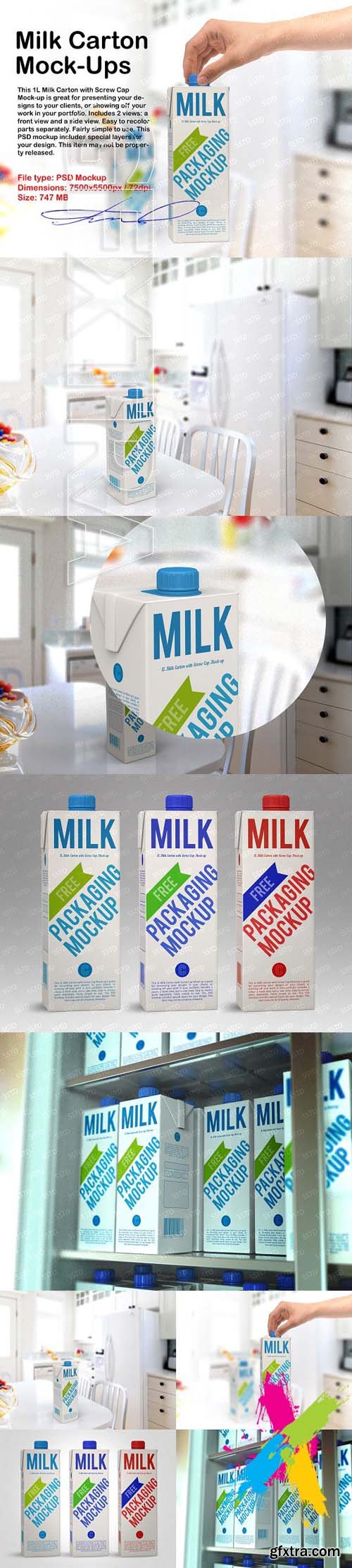 CM - Milk Carton Mock-Ups 1613399