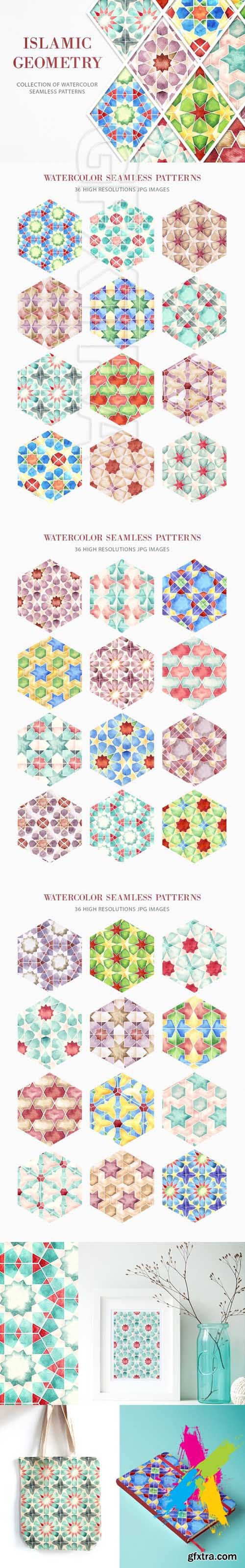 CM - Islamic Geometric Seamless Patterns 1613134