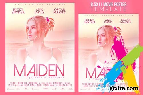 8.5x11 Movie Poster Template 1612629
