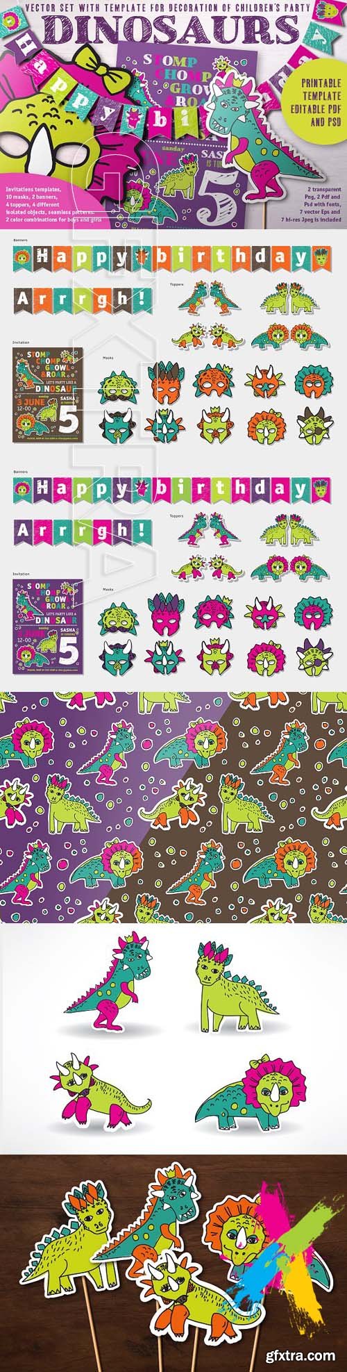 CM - Dinosaurs Birtday decor set 1581325